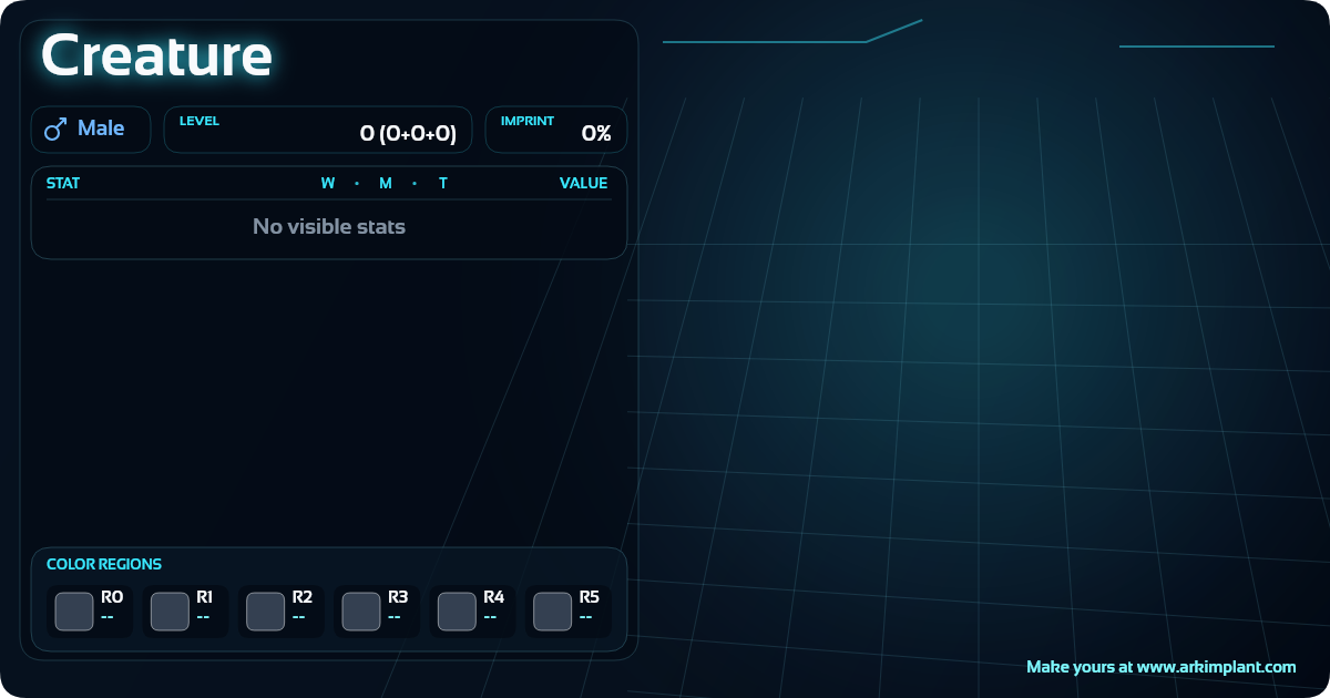 Dino Color Builds + Stats - Ark Implant