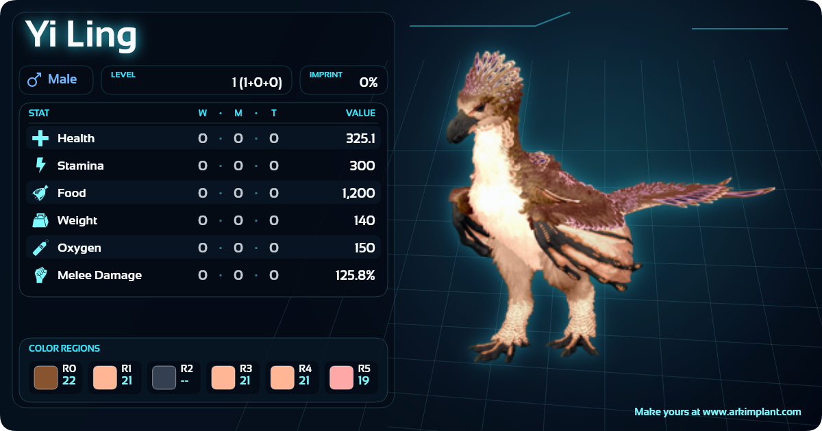 Yi Ling Color Build + Stats - Ark Implant